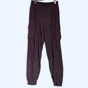 Fabletics Women's Black Tapered Shell Cargo Pants - Medium